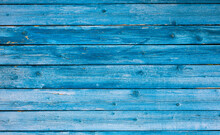 Weathered Blue Wooden Background Texture. Shabby Blue Painted Wood.