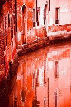 Bleeding Venice. Nightmare Dream. Surreal Abstract Background.