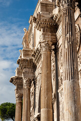 Photograph of historic Roman columns and architecture