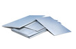 Aluminium sheet in different scales, 3d illustration