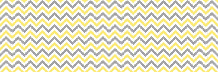Wall Mural - Chevron seamless pattern. Abstract vector geometric background in yellow and gray colors of the year. Trendy minimal ornament