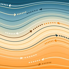 Wall Mural - Geometry abstract background with stripes. Curved lines.