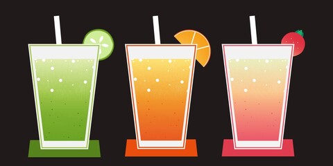 Vector smoothie. Bright and colorful illustration.