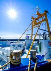 Canvas Print - modern ferry at the northsea