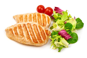 Sticker - Grilled chicken breast, isolated on white background