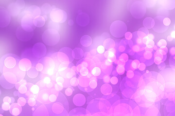 Wall Mural - Abstract gradient pink purple background texture with blurred bokeh circles and white lights. Space for design. Beautiful backdrop.