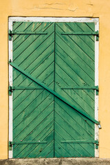 Old doors downtown Christiansted, St. Croix, US Virgin Islands.