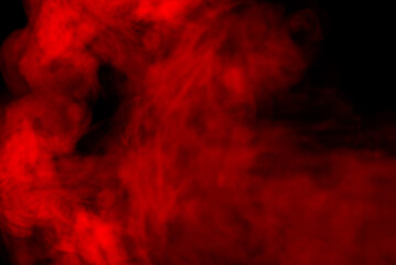 Red steam on a black background.