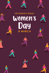 Wall Mural - Women's Day diverse protest women card