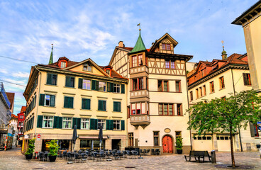 Poster - Traditional architecture of St. Gallen in Switzerland