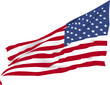 © Allan - Flag flying and waving in the breeze red white and blue with no back grond