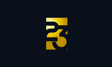 Unique Modern Gold Box Number 23 Logo