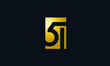 Unique Modern Gold Box Number 51 Logo