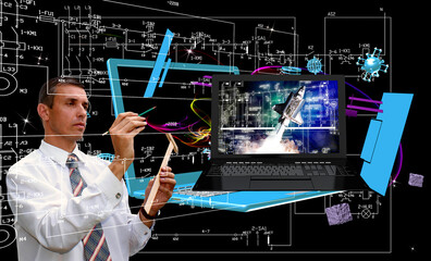Wall Mural - space newest technologies