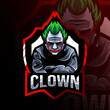 Clown mascot logo template