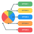 
Options chart icon in flat editable design
