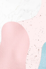 Poster - Pink and blue collage textured background vector