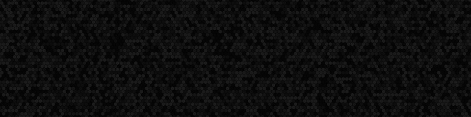 Honeycomb Grid tile random background or Hexagonal cell texture. in color black or dark or gray or grey. for billboard backdrop or background.