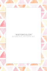 Wall Mural - pink triangle seamless patterned background vector