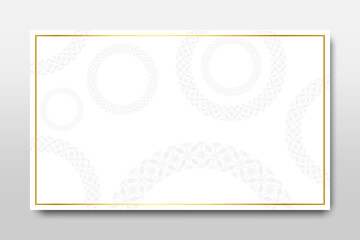 Wall Mural - indian pattern gold frame template vector