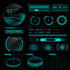 Wall Mural - velocity technology interface template design elements vector