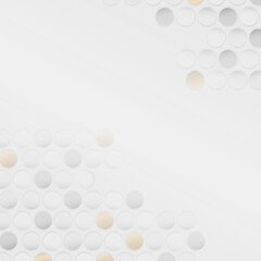 Wall Mural - white and gold seamless round pattern background vector