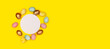 © Elina - Easter eggs making a frame around a copyspace