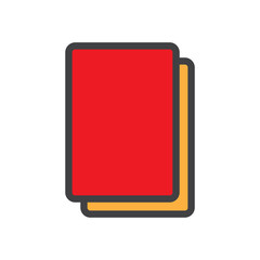 red card ilustration design. red card icon. ready use vector.