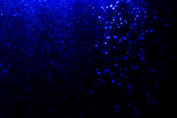 Wall Mural - blue bokeh of lights