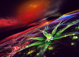 Wall Mural - Abstract fractal background, texture, fractal flower. Fractal art