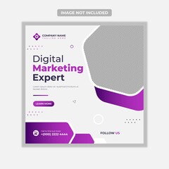 Digital marketing social media post template