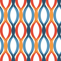 Canvas Print - Interesting Seamless Curvy Pattern