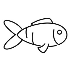 Wall Mural - Exotic fish icon. Outline exotic fish vector icon for web design isolated on white background