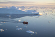Red Fishing Boat in Ilulissat Icefjrod