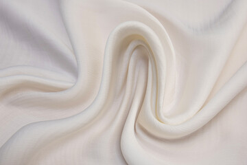 Wall Mural - Silk fabric or organza is light beige color. Tissue background concept