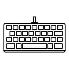 Poster - Programming keyboard icon. Outline programming keyboard vector icon for web design isolated on white background