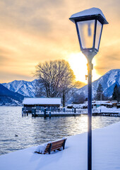 Canvas Print - landscape at the Tegernsee lake - Bad Wiessee