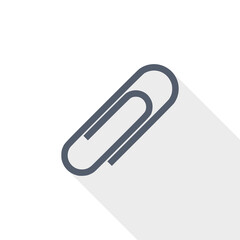Poster - Paperclip vector icon, flat design illustration in eps 10