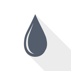Poster - Water drop vector icon, flat design illustration in eps 10