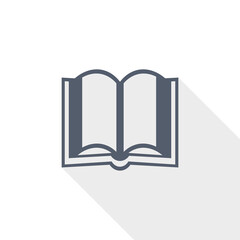 Leinwandbilder - Book vector icon, flat design illustration in eps 10