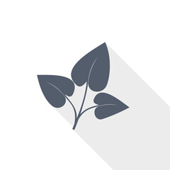Leinwandbilder - Leaf vector icon, flat design illustration in eps 10