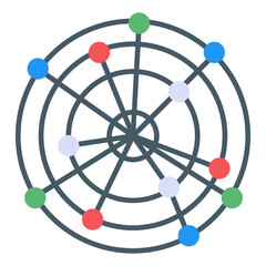 Poster - 
A modern infographic showing multi pie chart in flat icon
