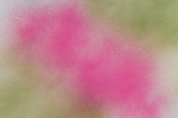 Wall Mural - spray paint magenta and green on a white paper background