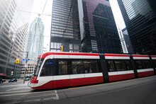 Tram streetcar In Toronto, Ontario, Canada