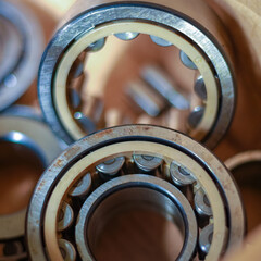 Ball bearing with other details close up