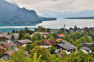 Sticker - Europe, Austria, St. Gilgen, Wolfgang Lake