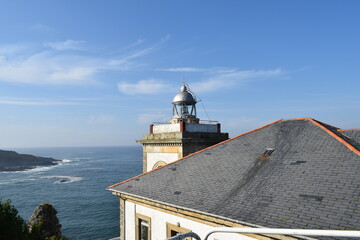 vista del Faro de Luarca, Asturias, España