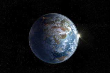 Wall Mural - Sunrise on Planet Earth Asia
