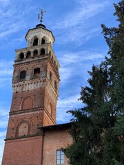 Wall Mural - particolare della torre comunale di Saluzzo