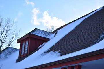 Wall Mural - Snowy Roof with Steam